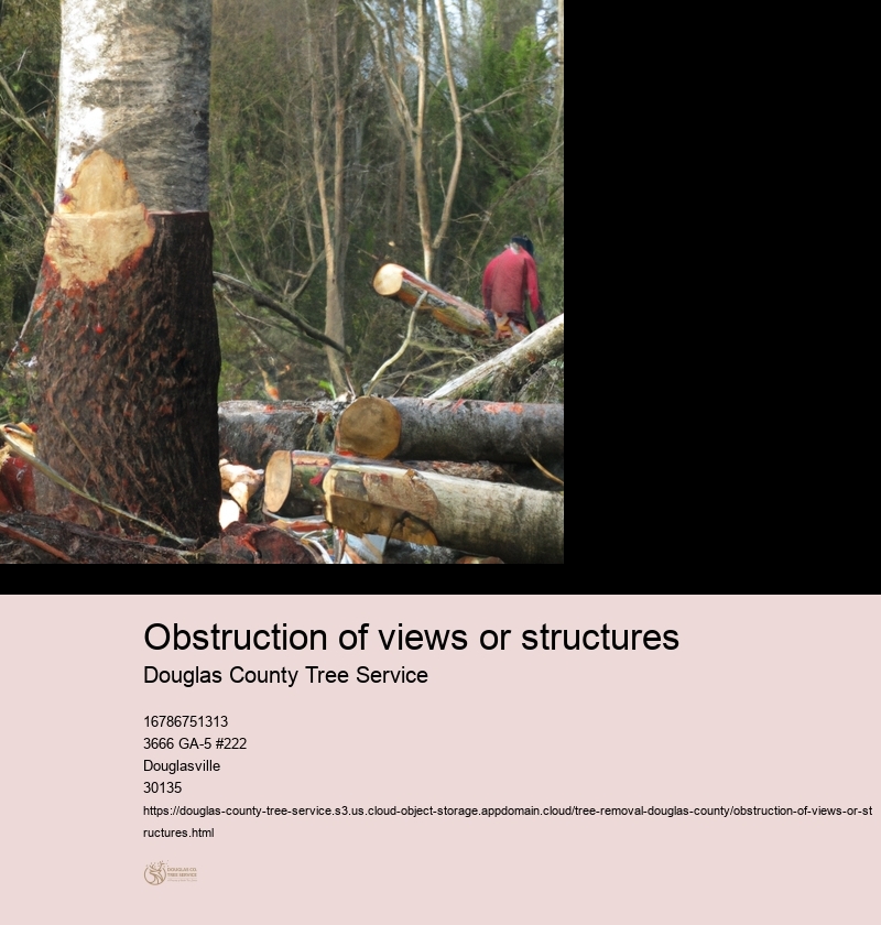 Obstruction of views or structures