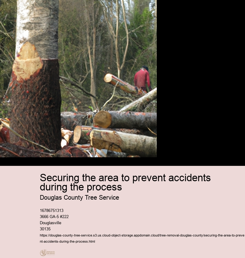 Securing the area to prevent accidents during the process